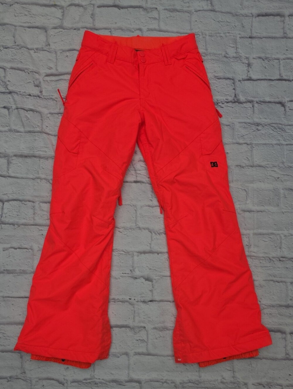 DC Insulated Snow Pant Sz 14(28x28) Neon Orange 10k Waterproof Snowboard Outdoor
